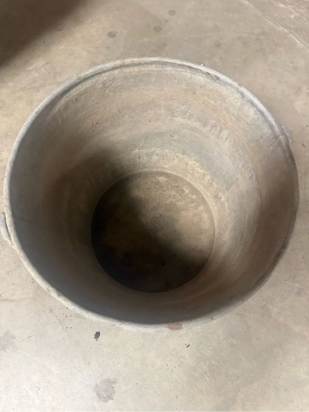 Galvanized Metal Bucket - Gray